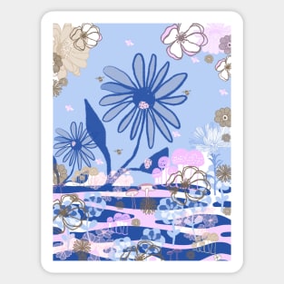 Flowers and Mushrooms Sticker